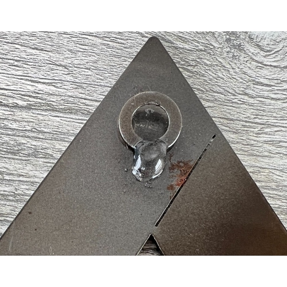 Star of David Wall Art 12" x 12" Polished Textured Jeweled Carbon Steel 2010 - Picture 10 of 12